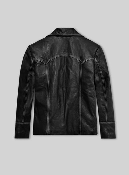 Thick Goat Black Brad Pitt Fight Club Leather Jacket