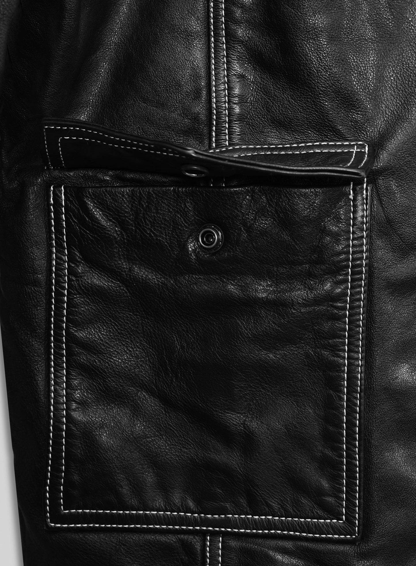 Thick Goat Black Brad Pitt Fight Club Leather Jacket