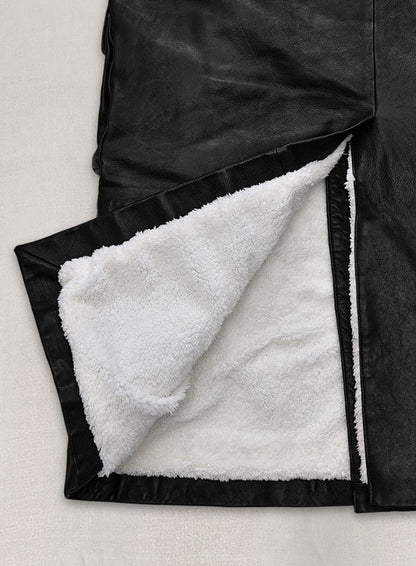 Thick Goat Black Washed & Wax Tom Hardy Leather Coat - LeatherCult