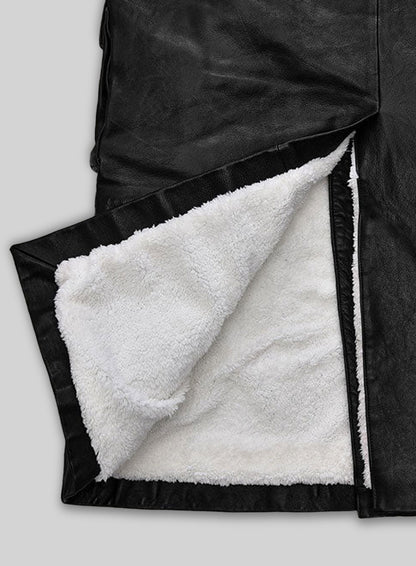 Thick Goat Black Washed & Wax Tom Hardy Leather Coat