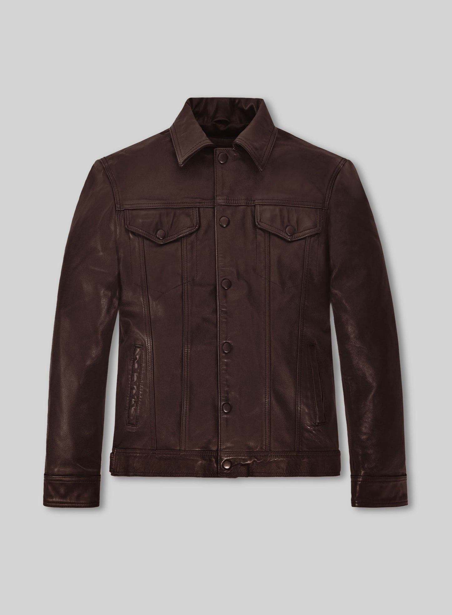 Thick Goat Brown Washed & Wax Tom Holland Leather Jacket