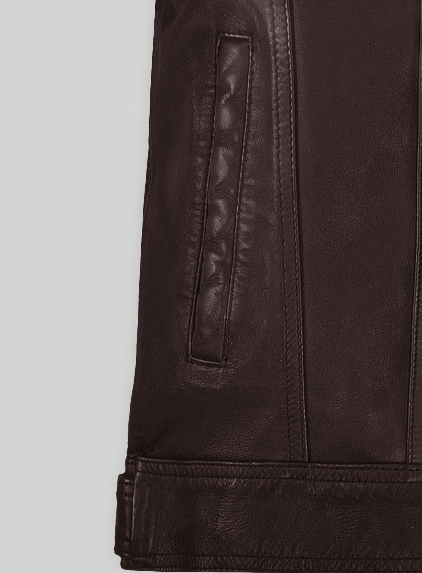 Thick Goat Brown Washed & Wax Tom Holland Leather Jacket
