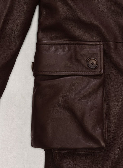 Thick Goat Brown Washed & Wax Tom Hardy Trench Coat - LeatherCult