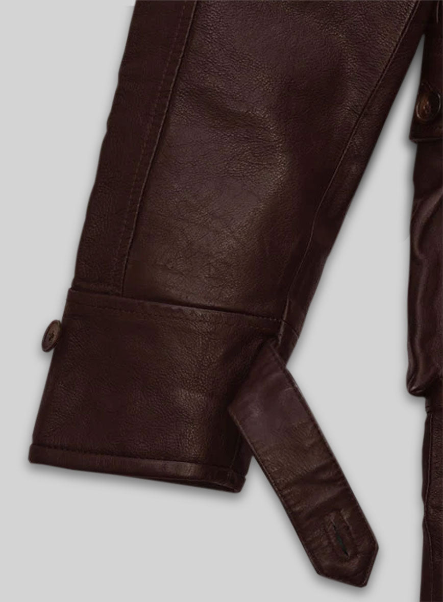 Thick Goat Brown Washed & Wax Tom Hardy Trench Coat