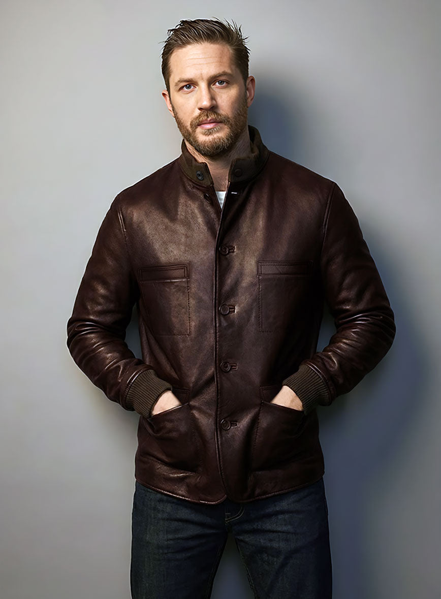 Thick Goat Dark Brown Tom Hardy Mobland Leather Jacket