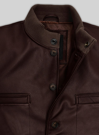 Thick Goat Dark Brown Tom Hardy Mobland Leather Jacket