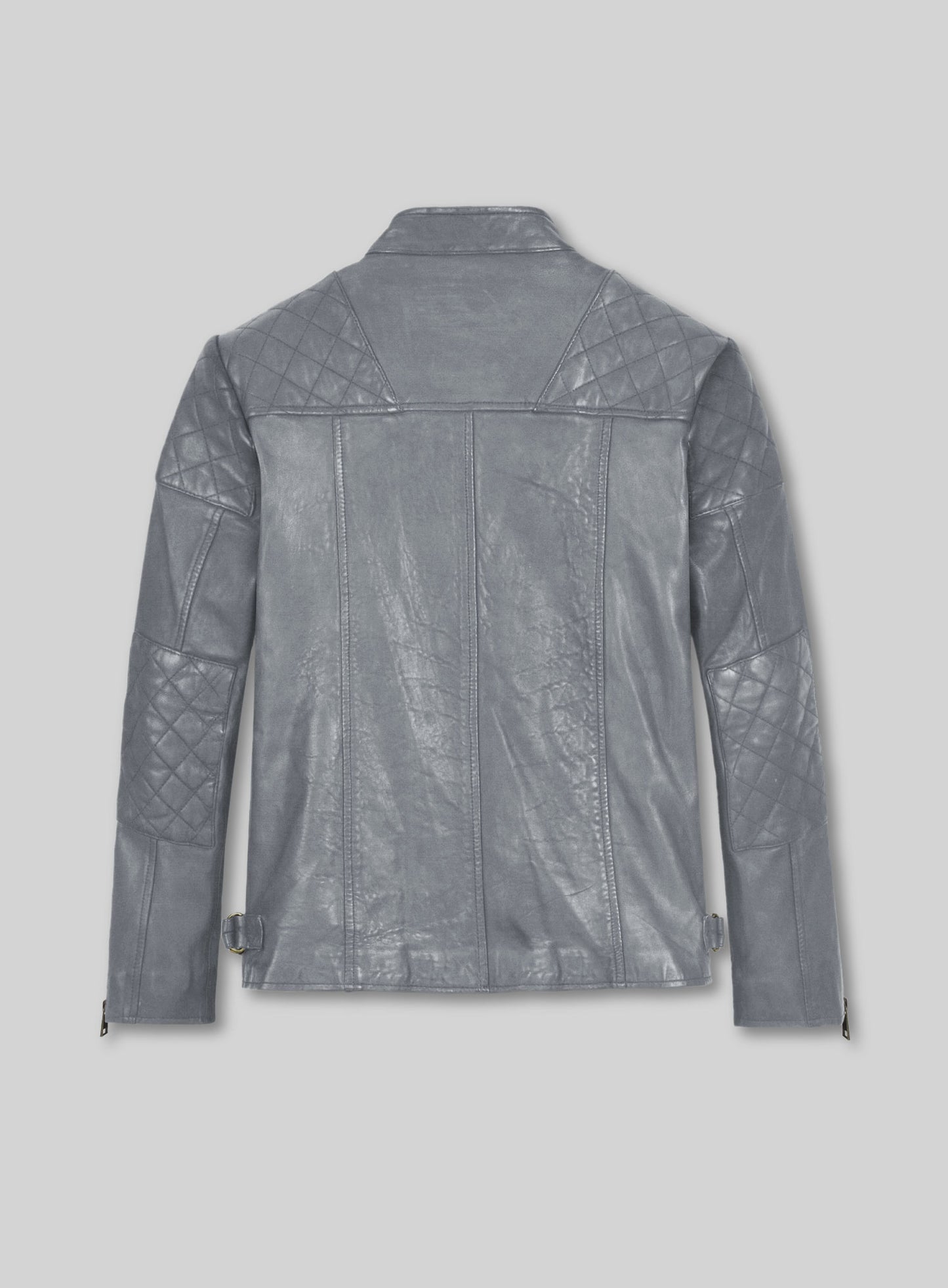 Thick Goat Gray Washed & Wax Leather Jacket #613