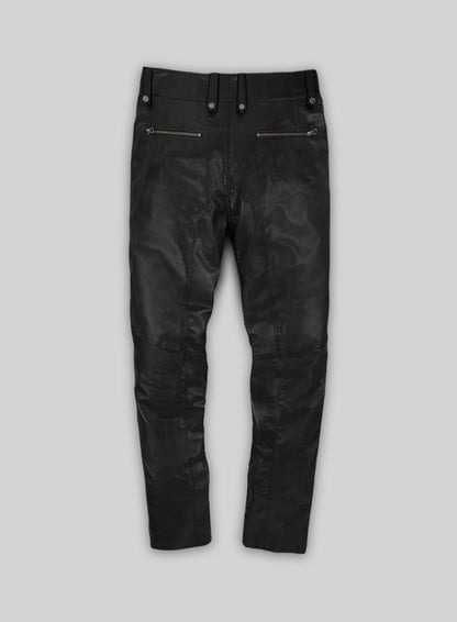 Thrill Leather Biker Jeans
