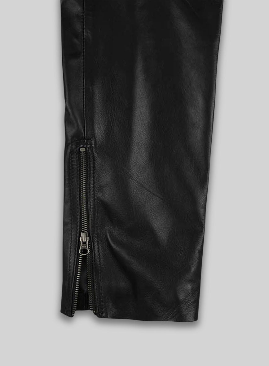 Thrill Leather Biker Jeans