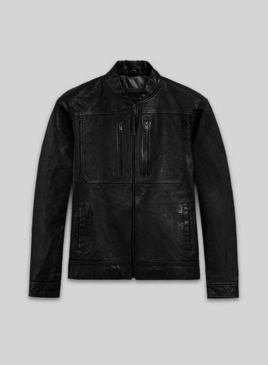 Thunder Storm Black Biker Leather Jacket