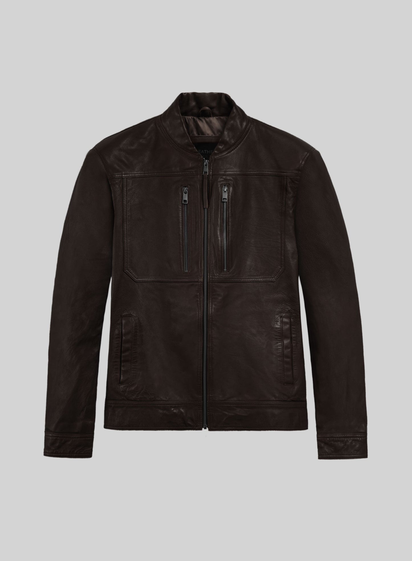 Thunder Storm Brown Biker Leather Jacket
