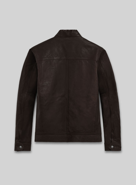 Thunder Storm Brown Biker Leather Jacket