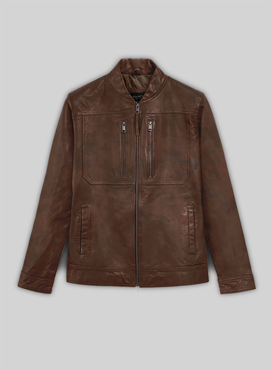 Thunder Storm Spanish Brown Biker Leather Jacket