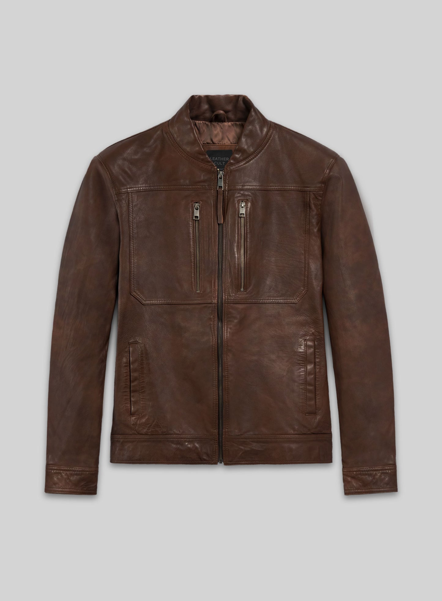 Thunder Storm Spanish Brown Biker Leather Jacket