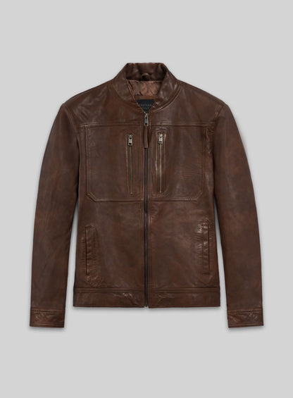 Thunder Storm Spanish Brown Biker Leather Jacket