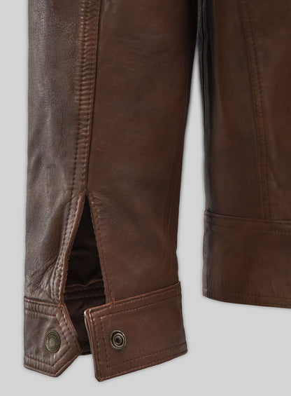 Thunder Storm Spanish Brown Biker Leather Jacket