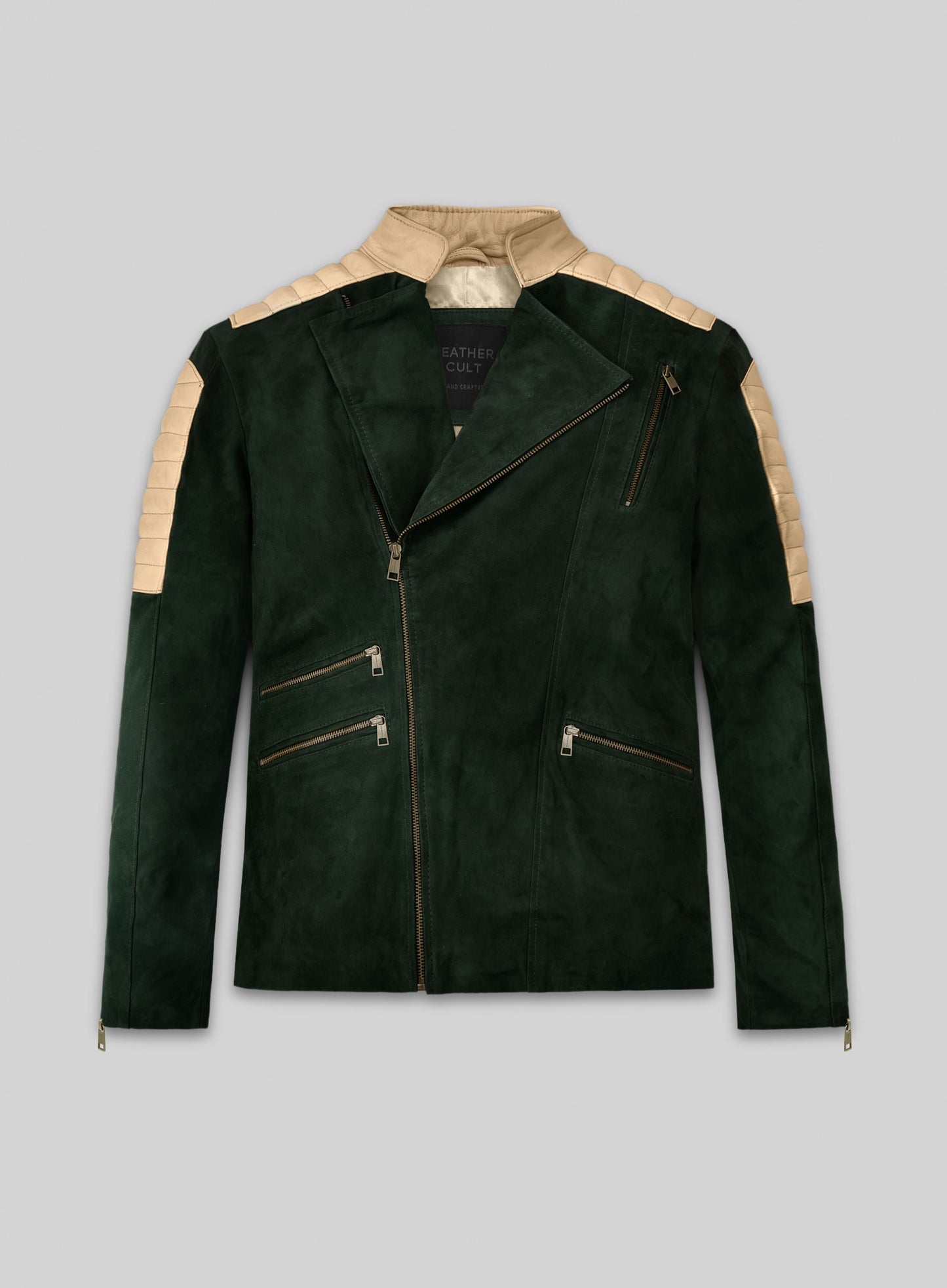 Timber Green Suede Leather Jacket # 647