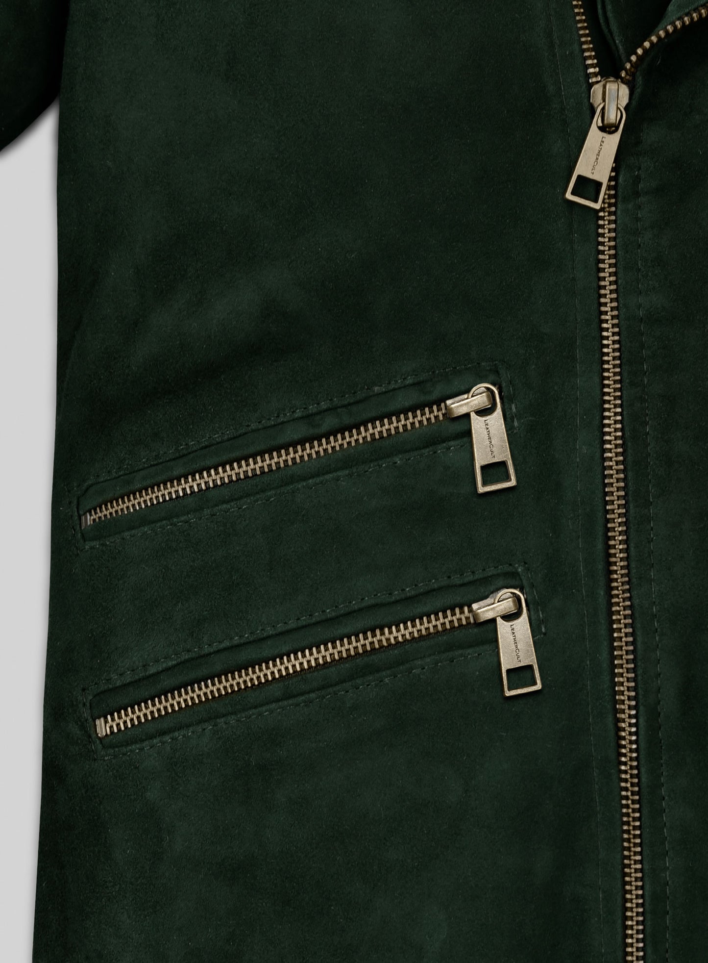 Timber Green Suede Leather Jacket # 647