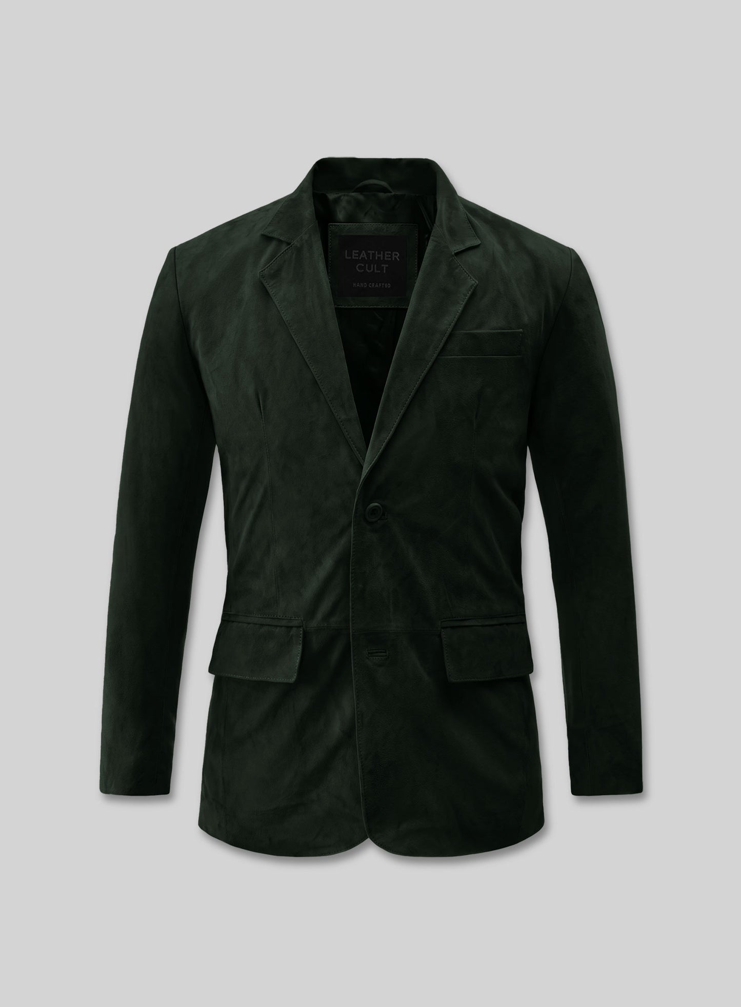 Timber Green Suede Leather Suit