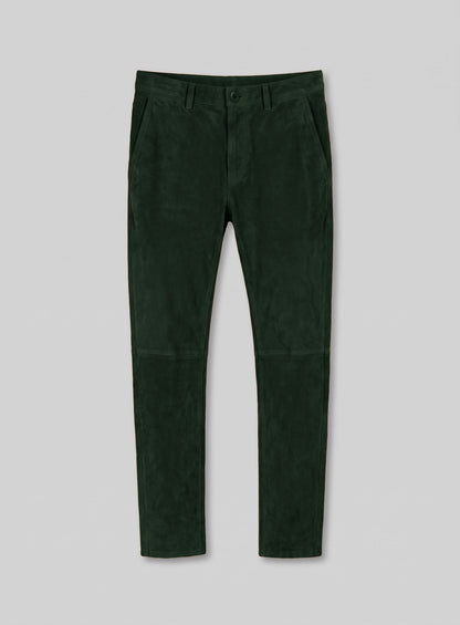 Timber Green Suede Leather Suit