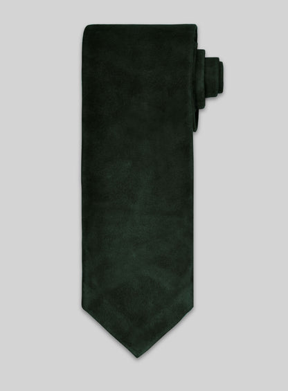 Timber Green Suede Leather Tie
