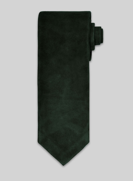 Timber Green Suede Leather Tie