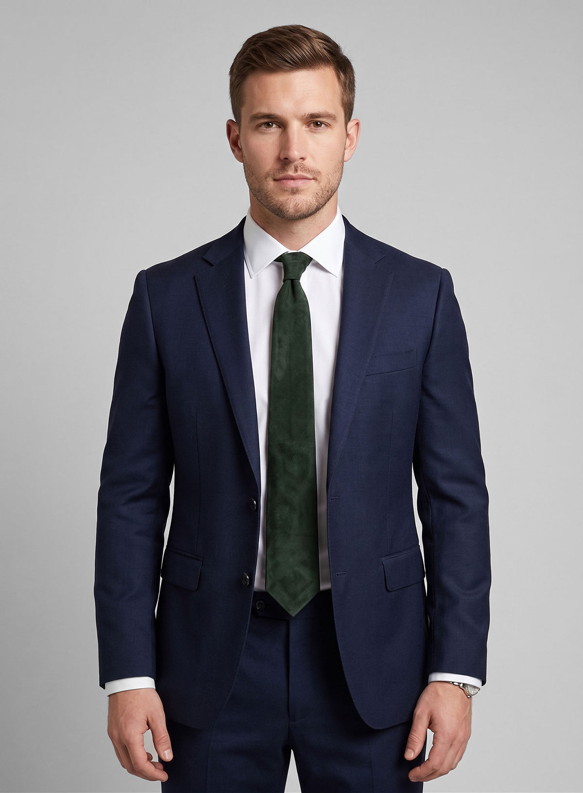 Timber Green Suede Leather Tie