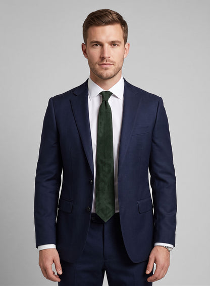 Timber Green Suede Leather Tie