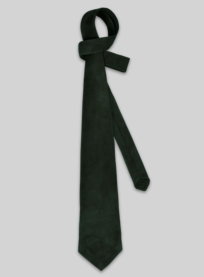 Timber Green Suede Leather Tie