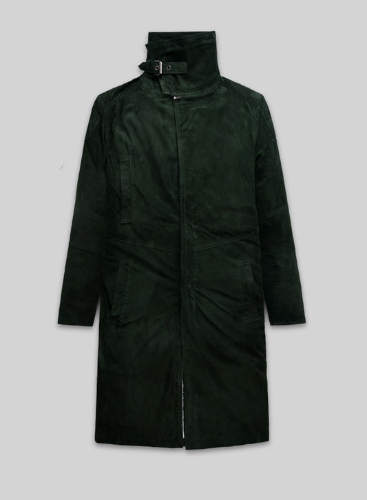 Timber Green Suede Ryan Gosling Blade Runner 2049 Long Coat
