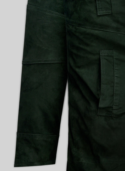 Timber Green Suede Ryan Gosling Blade Runner 2049 Long Coat