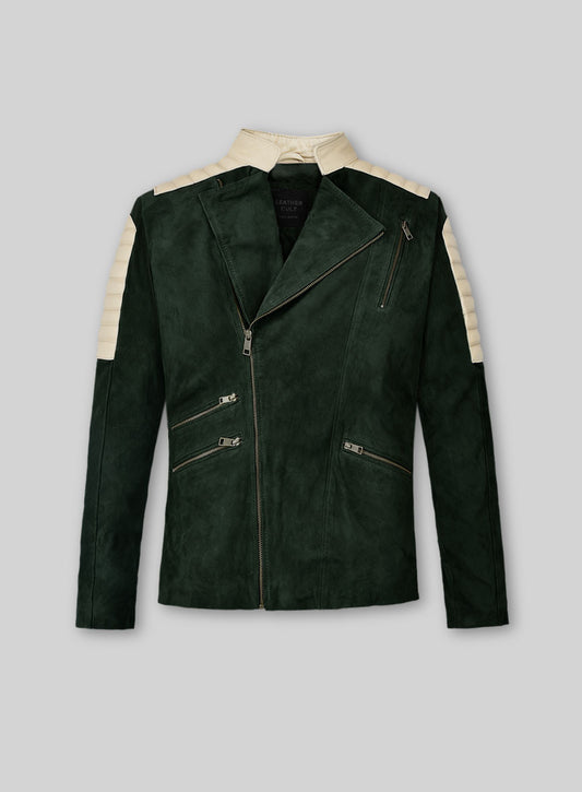 Timber Green Suede Leather Jacket # 647