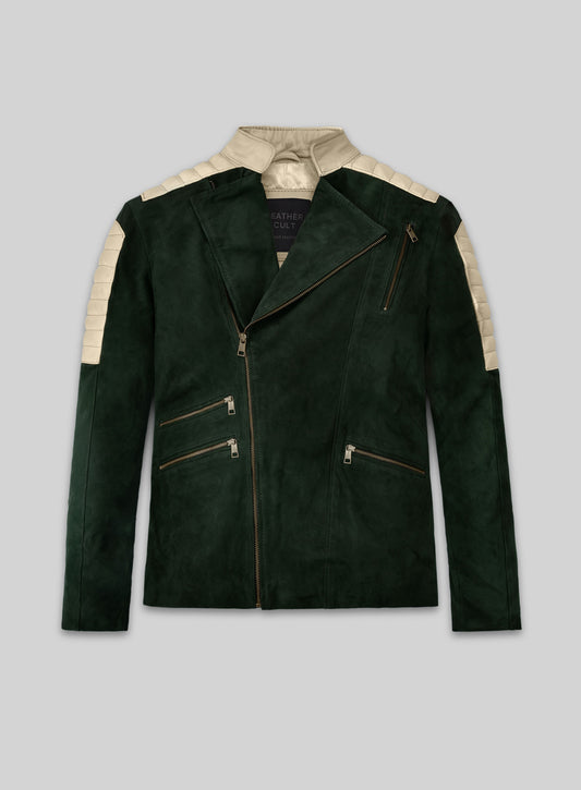 Timber Green Suede Leather Jacket # 647