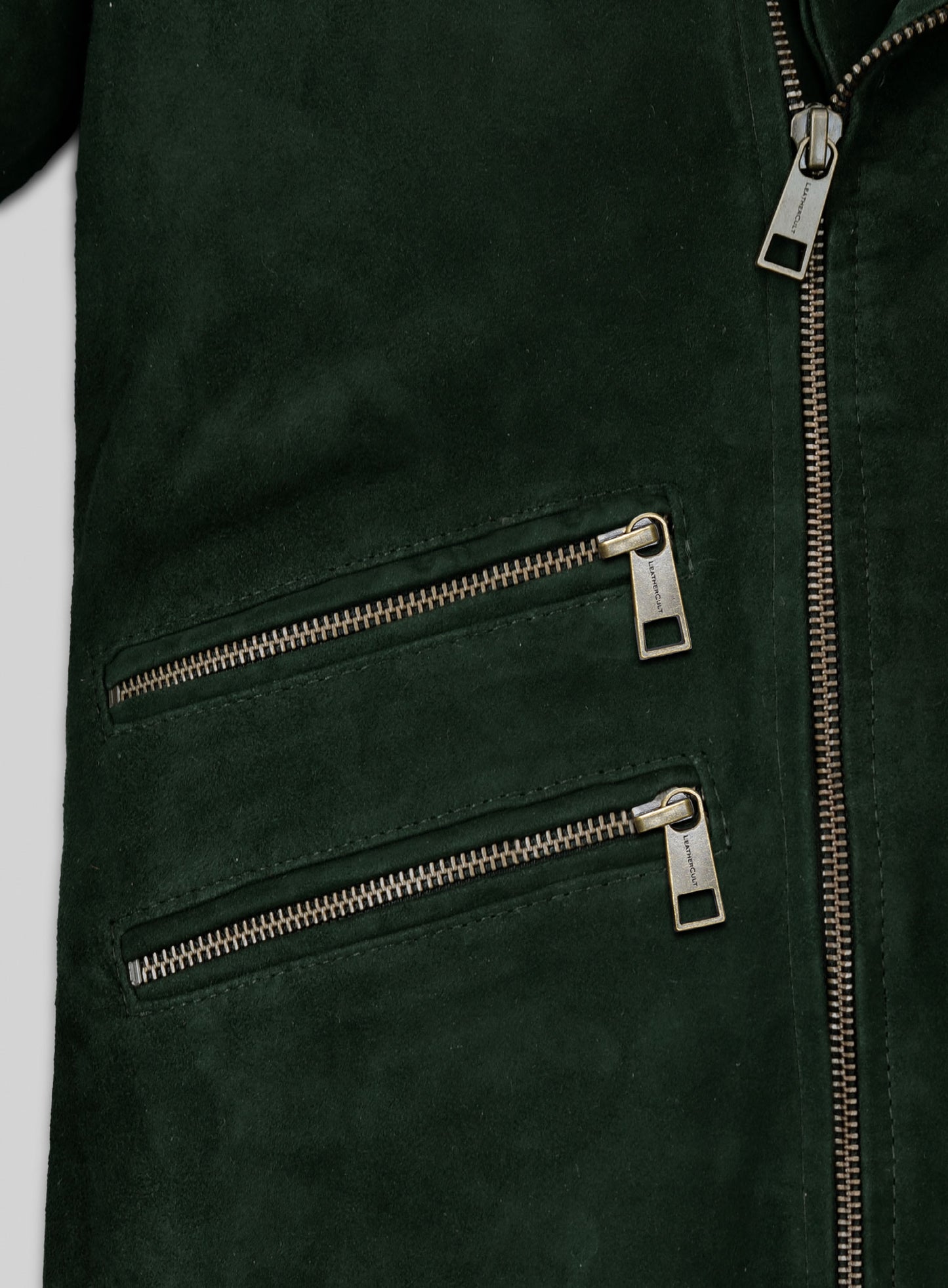 Timber Green Suede Leather Jacket # 647