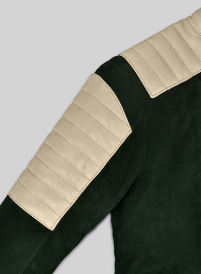 Timber Green Suede Leather Jacket # 647