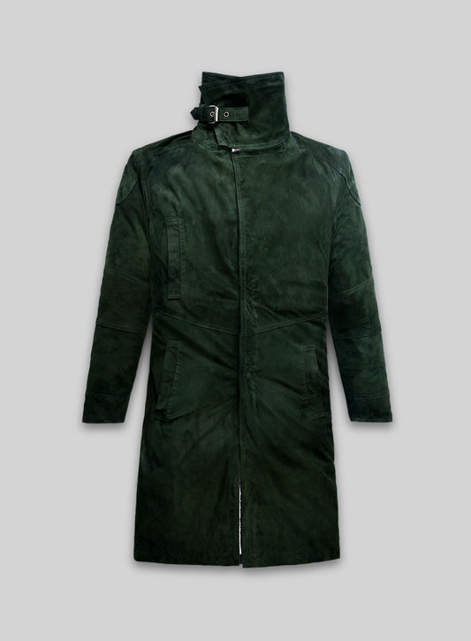 Timber Green Suede Ryan Gosling Blade Runner 2049 Long Coat