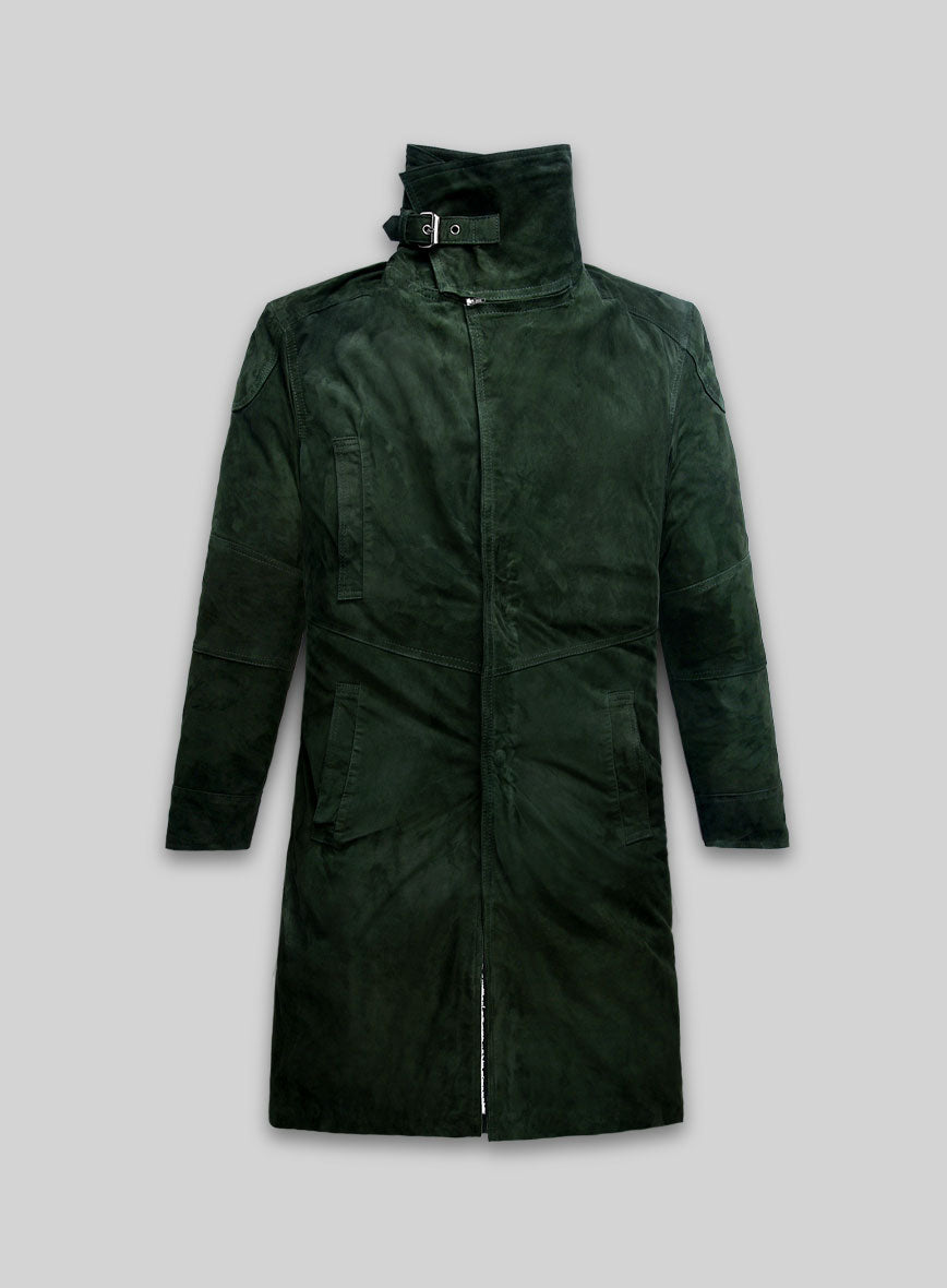 Timber Green Suede Ryan Gosling Blade Runner 2049 Long Coat