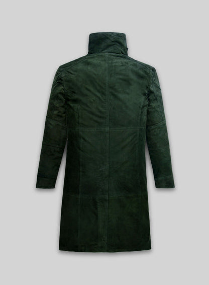 Timber Green Suede Ryan Gosling Blade Runner 2049 Long Coat