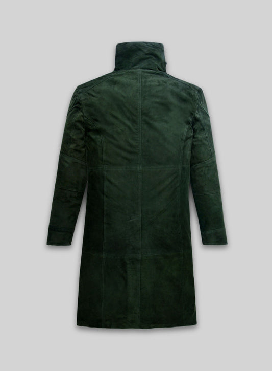 Timber Green Suede Ryan Gosling Blade Runner 2049 Long Coat