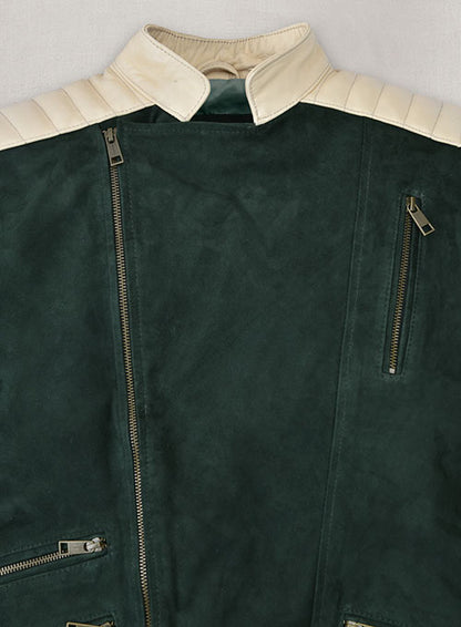 Timber Green Suede Leather Jacket # 647 - LeatherCult