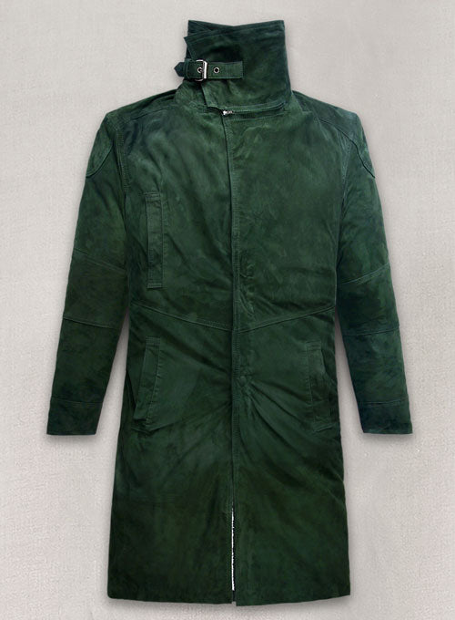 Timber Green Suede Ryan Gosling Blade Runner 2049 Long Coat - LeatherCult
