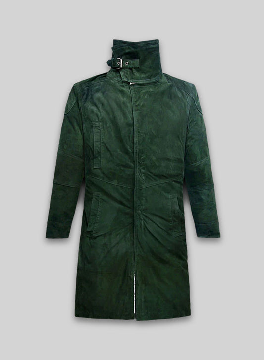 Timber Green Suede Ryan Gosling Blade Runner 2049 Long Coat