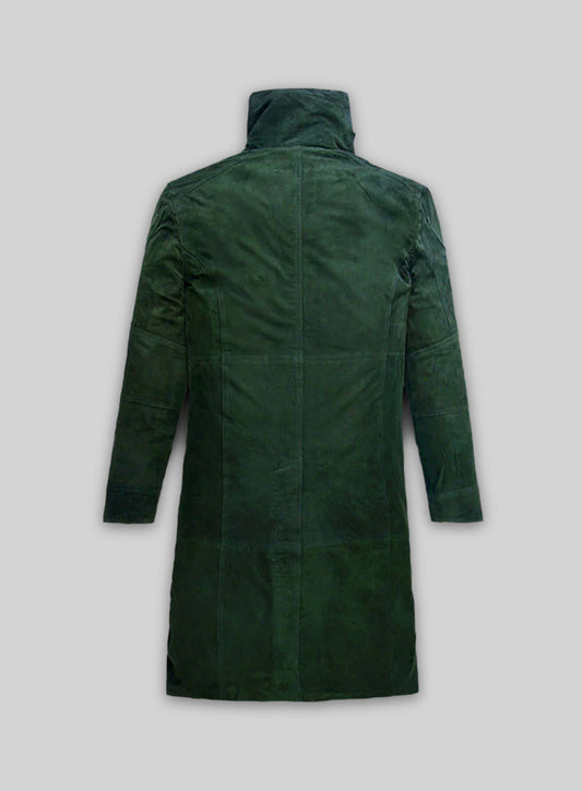 Timber Green Suede Ryan Gosling Blade Runner 2049 Long Coat