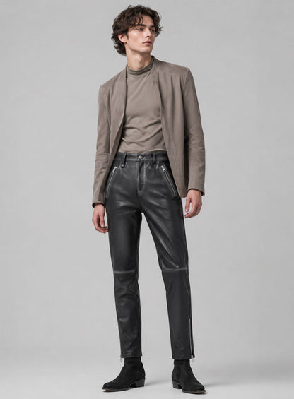 Timothée Chalamet Leather Pants