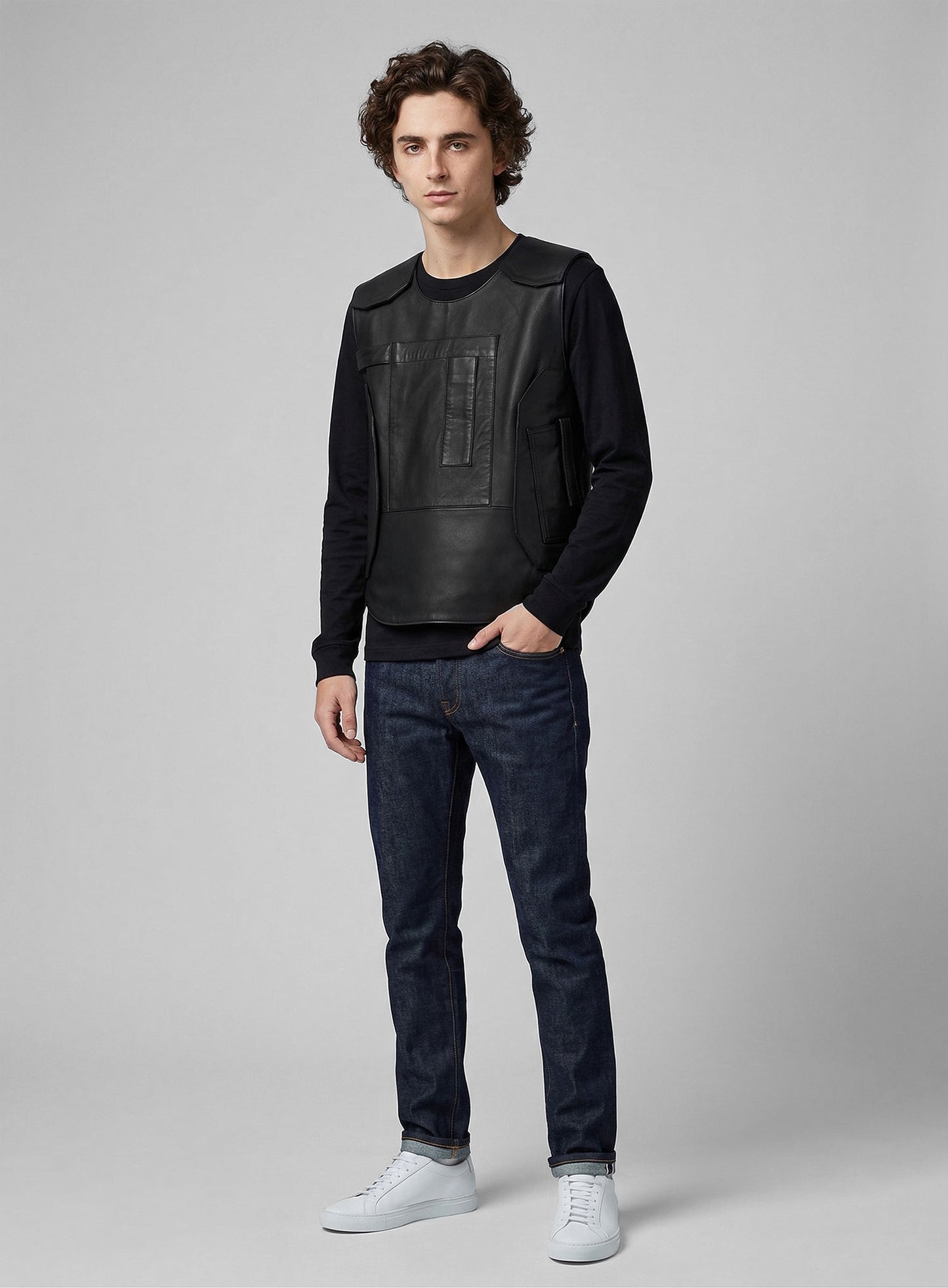 Timothee Chalamet Leather Vest