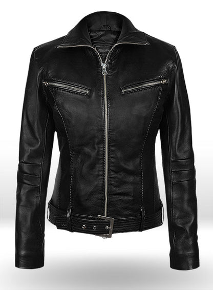 Thick Black Rachel G I Joe The Rise of Cobra Leather Jacket - LeatherCult
