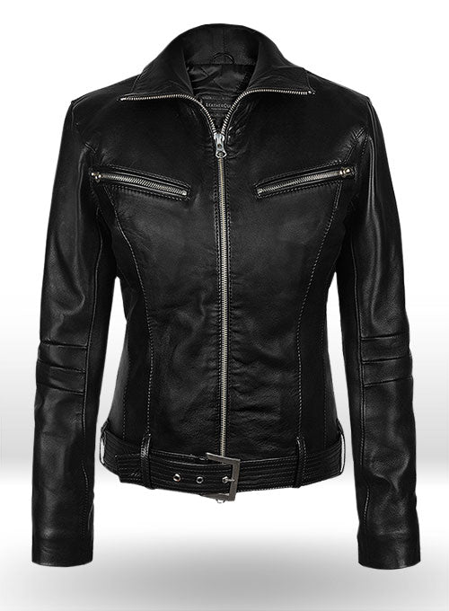 Thick Black Rachel G I Joe The Rise of Cobra Leather Jacket - LeatherCult