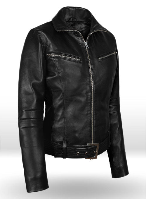 Thick Black Rachel G I Joe The Rise of Cobra Leather Jacket - LeatherCult