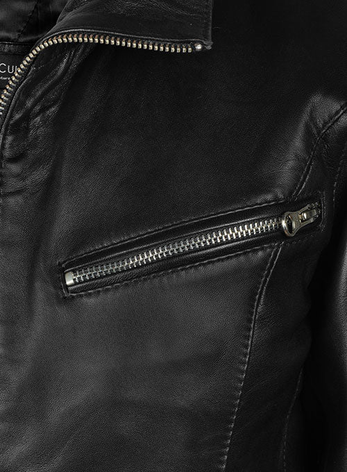 Thick Black Rachel G I Joe The Rise of Cobra Leather Jacket - LeatherCult