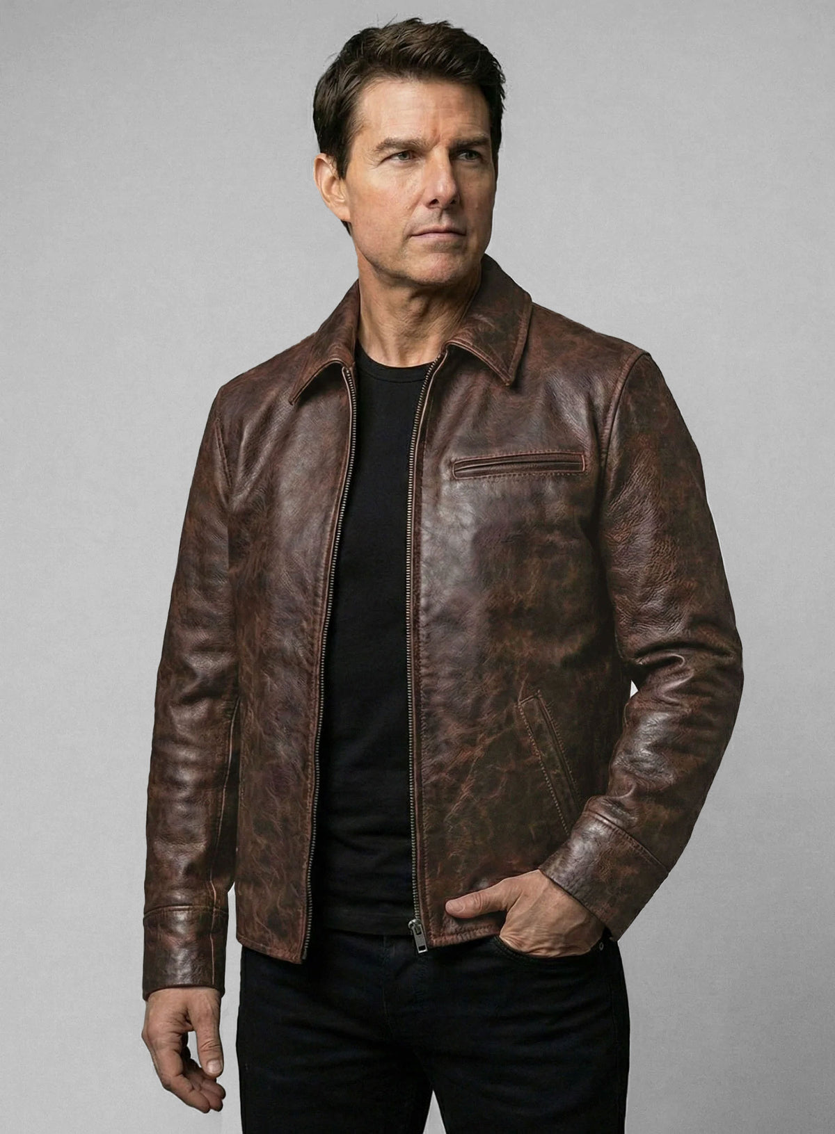 Tom Cruise Mission Impossible Final Reckoning Leather Jacket